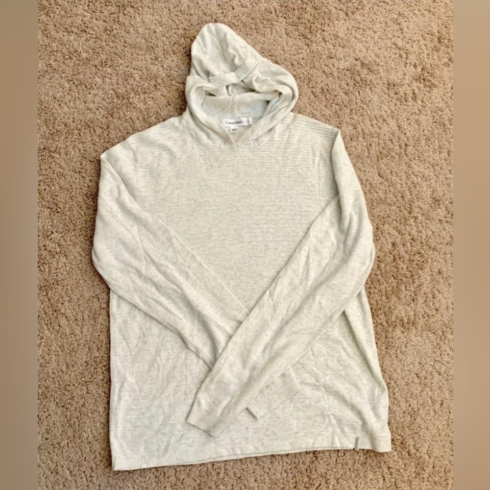 New Calvin Klein Mens Long Sleeve Hooded Pullover - Medium